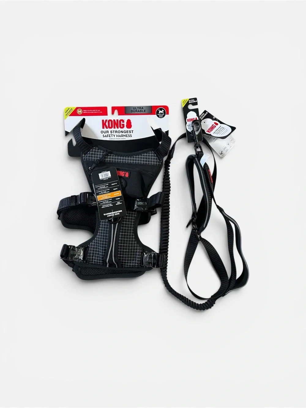 KONG Safety Dog Harness and Leash Bundle, Adjustable, Durable-MEDIUM